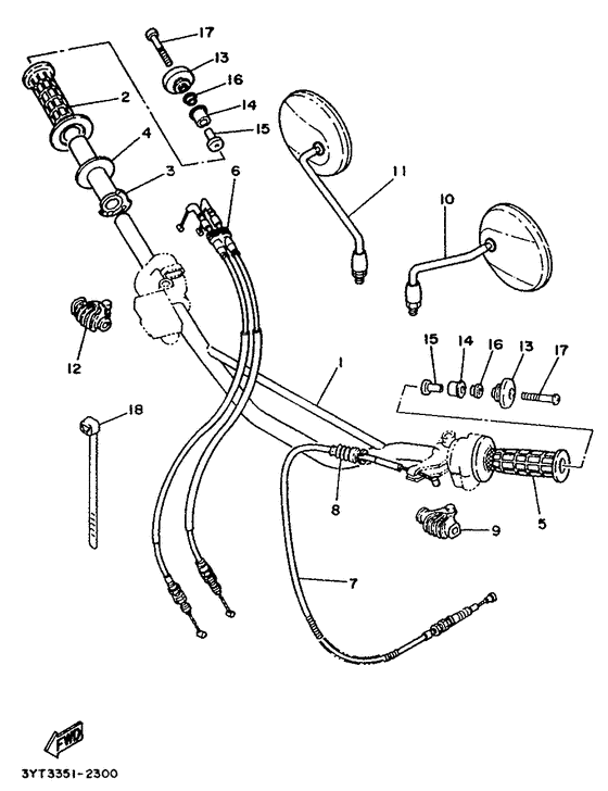 Steering handle & cable