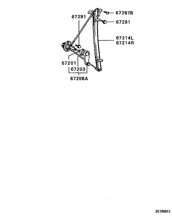 Front door window regulator