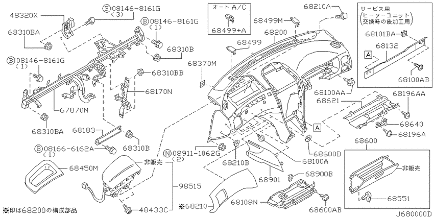 Instrument panel, pad & cluster lid