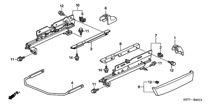 Front seat components