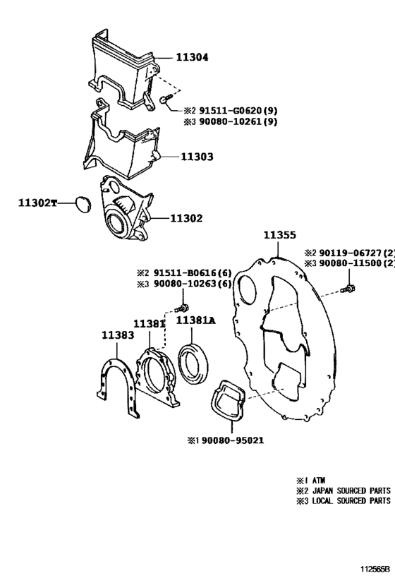 Timing Gear Cover & Rear End Plate