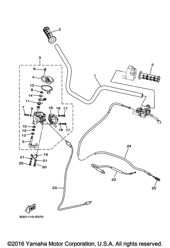 Steering handle & cable