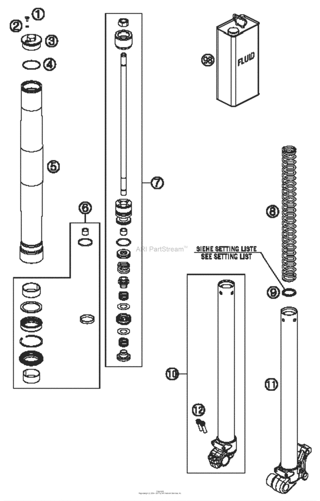 Front Fork Disassembled