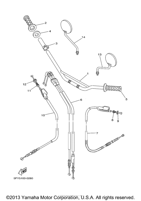 Steering handle & cable