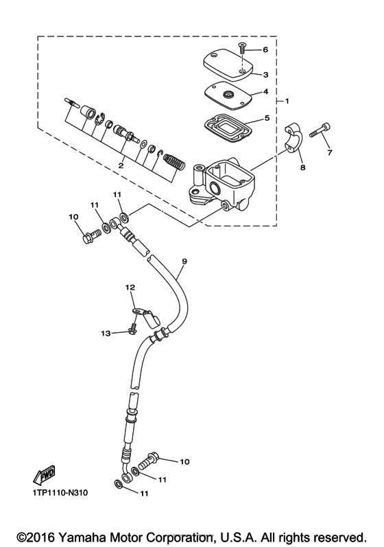 Front master cylinder
