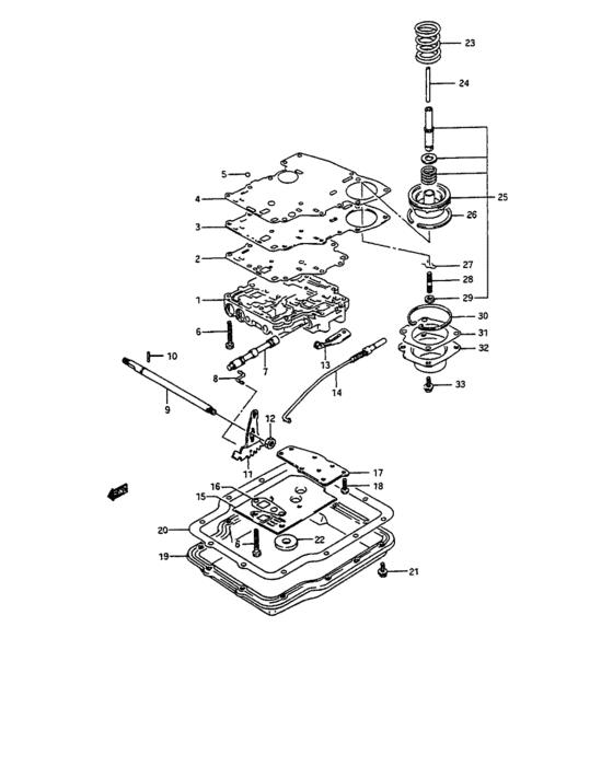 At valve and oil pan