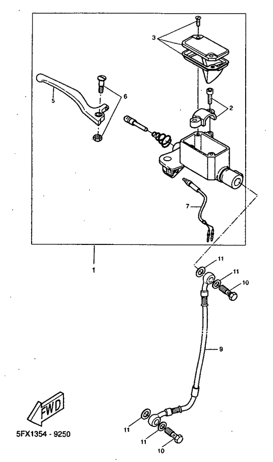 Front master cylinder