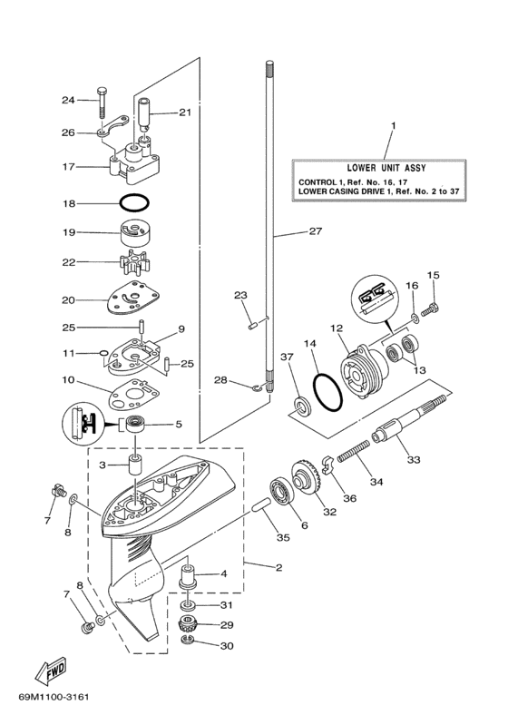 Lower casing drive