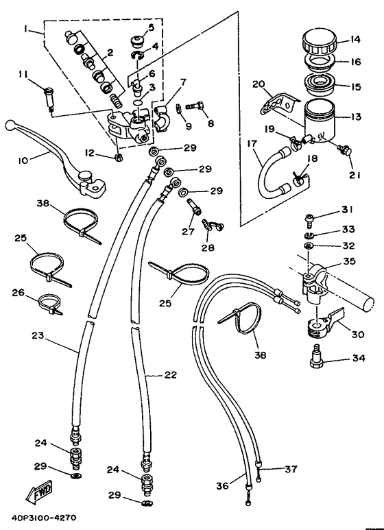 Front master cylinder
