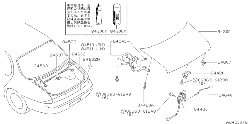 Trunk lid & fitting