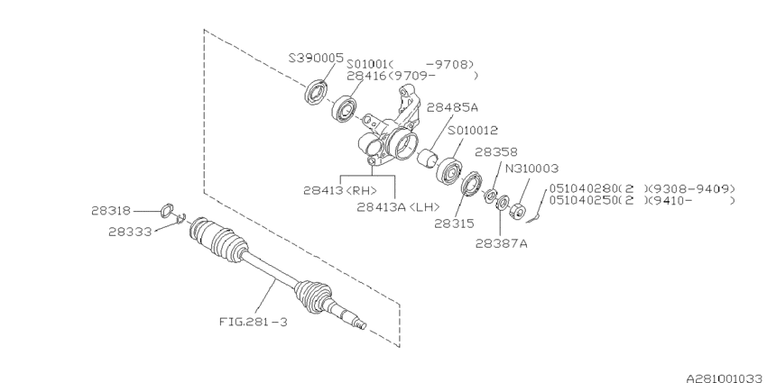 Rear axle
