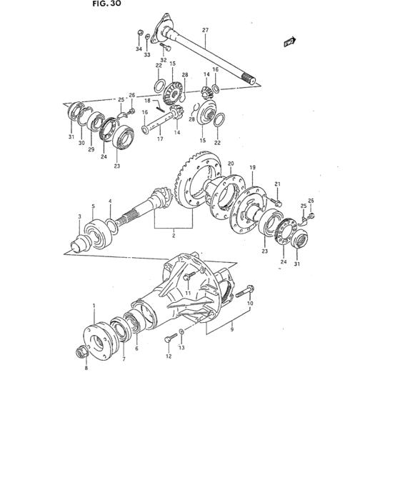 Front differential gear