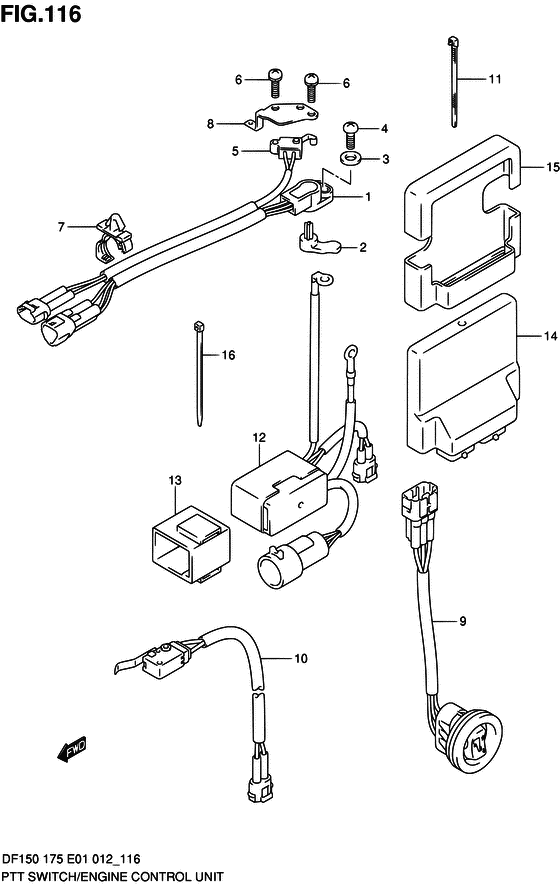 Ptt switch / engine control unit