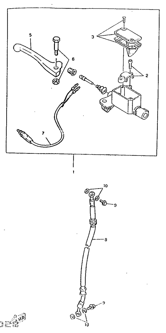 Front master cylinder
