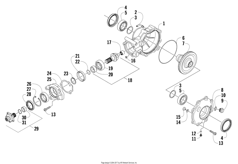 Rear Drive Gearcase Assembly