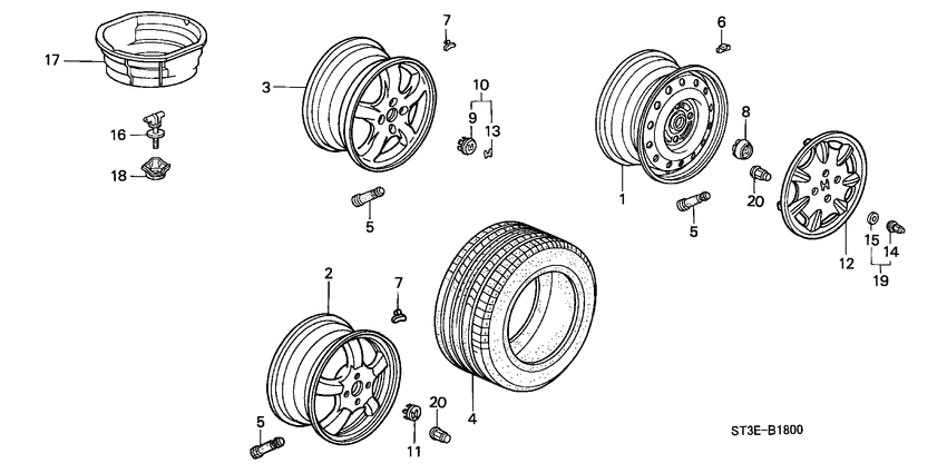 Tire/wheel disk