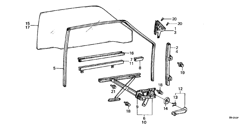 Door window/regulator