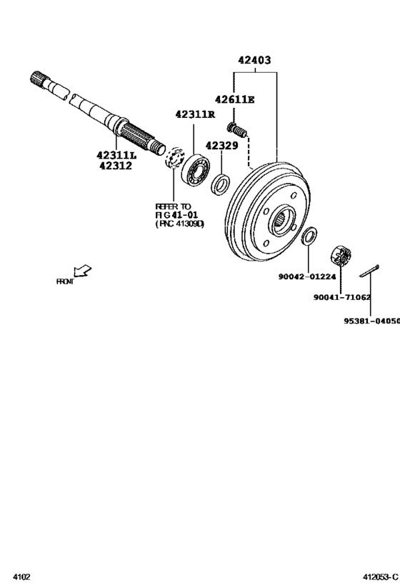 Rear Axle Shaft & Hub