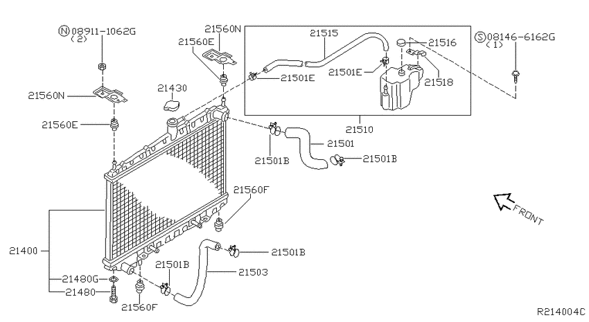 Radiator, shroud & fitting