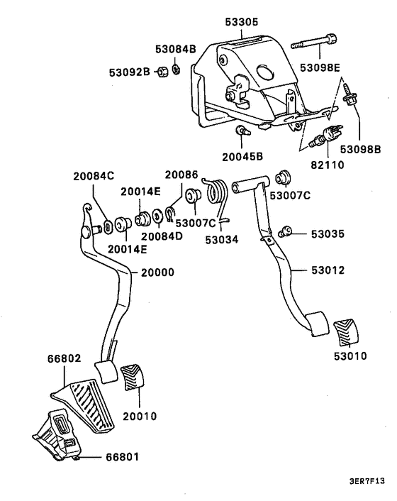 Brake & clutch pedal