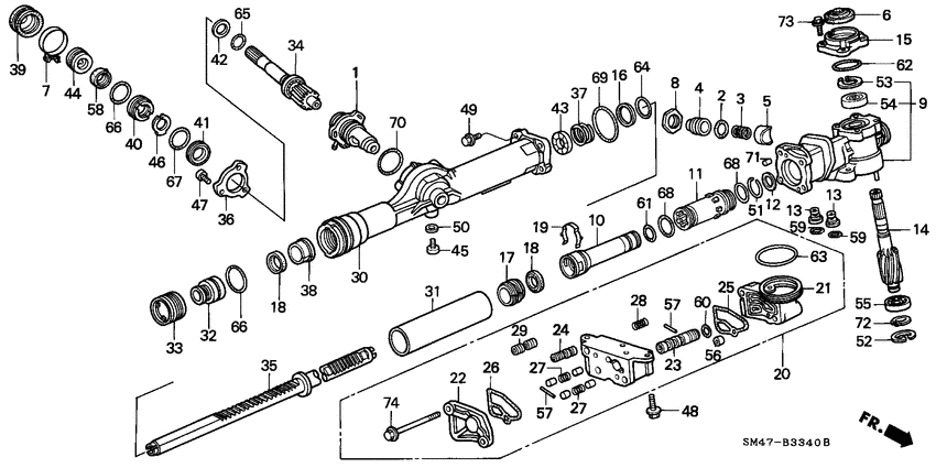 P.s. gear box components