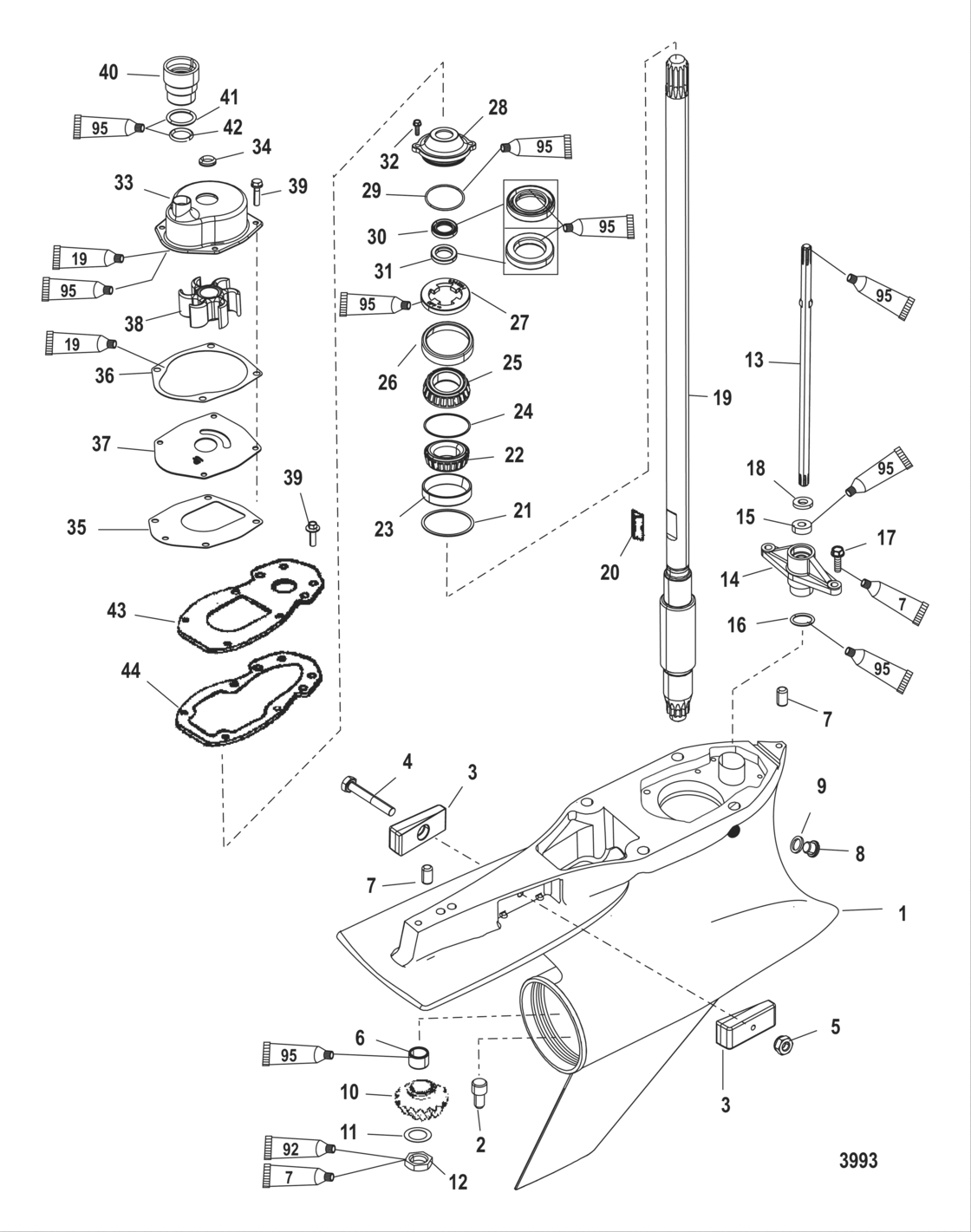 Gear Housing (Drive) Standard/counter Rotation-Sportmaster