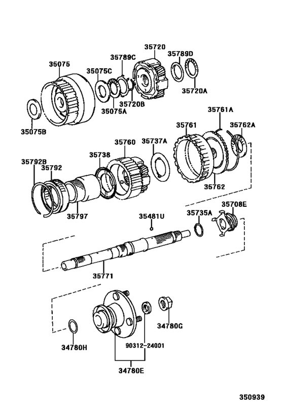 Planetary Gear, Reverse Piston & Counter Gear(Atm)
