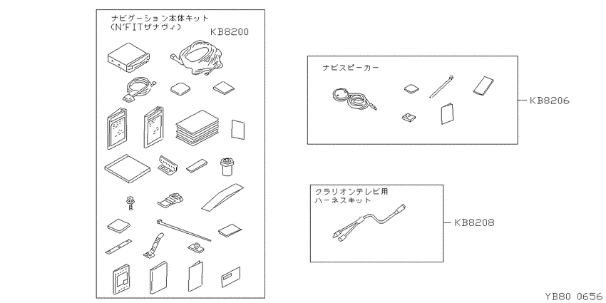 stereo, TV, navigator