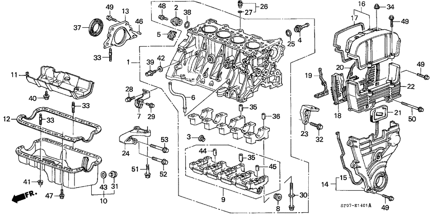 Cylinder block/oil pan