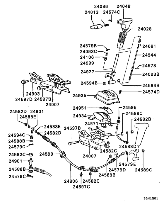 A/t floor shift linkage