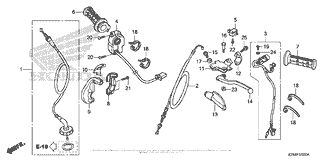Handle Lever + Switch + Cable