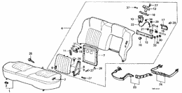 Rear seat component