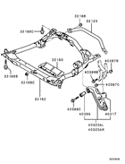 Front susp arm & member