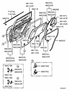 Rear door panel & glass