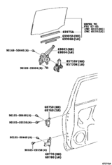Rear Door Window Regulator & Hinge