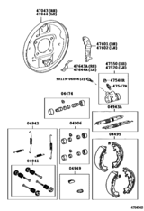 Rear Drum Brake Wheel Cylinder & Backing Plate