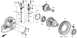 Differential gear/ speed sensor