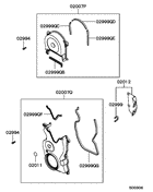 Cover,rear plate & oil pan