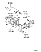 Headlamp pop up device