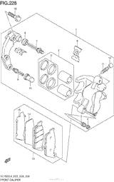 Передний тормозной суппорт (Vl1500L4 E03)