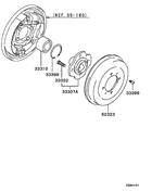Rear axle hub & drum