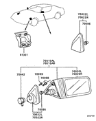 Outside rear view mirror