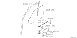 Front door window & regulator