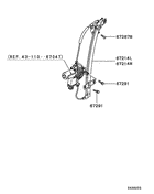 Front door window regulator