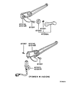 Front door window regulator