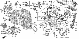 Engine wire harness/clamp