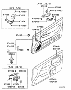 Front door trim & pull handle