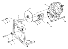 Gearcase/rear brake mounting