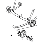 Rear drum and axle