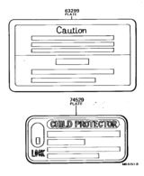 Caution Plate (Exterior & Interior)
